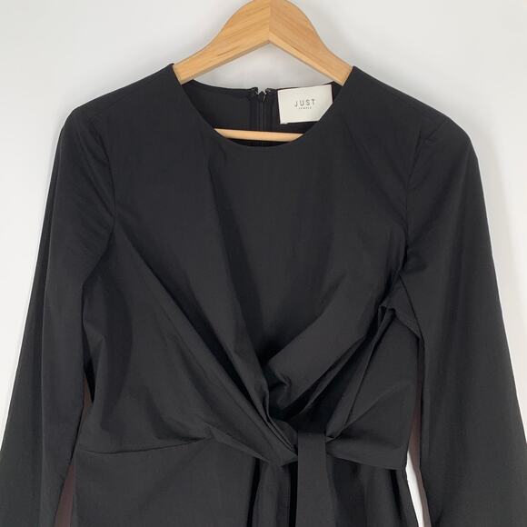 JUST FEMALE Sunday Blouse Tie Detail in Black - Picture 6 of 14